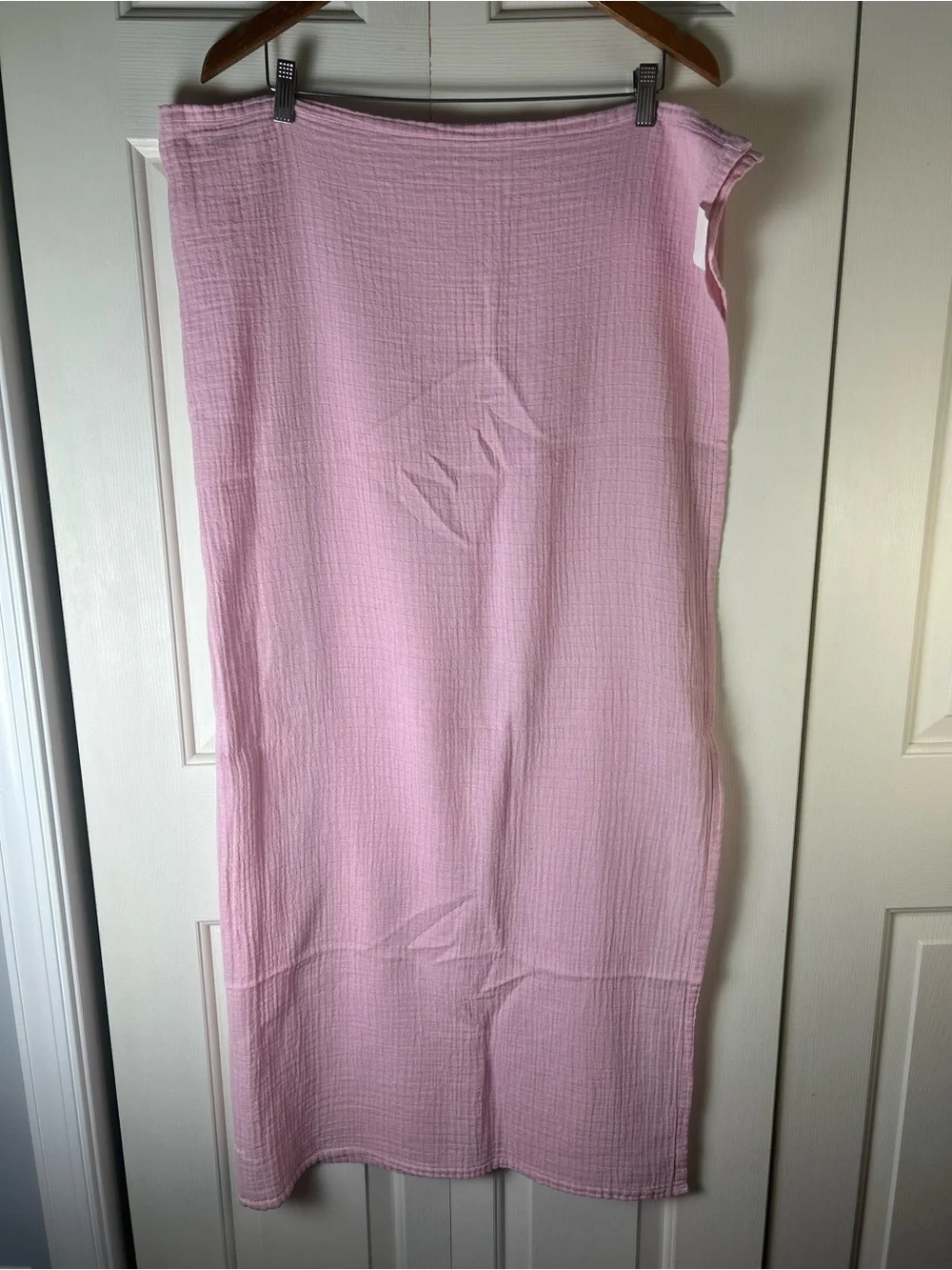 Little Journey Solid Light Pink Baby Swaddle Blanket Muslin Cotton aldi